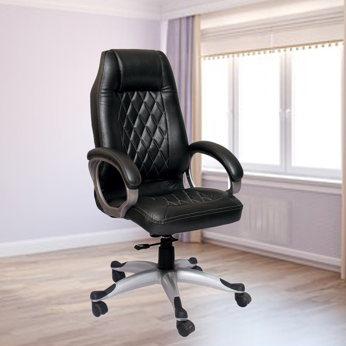 ML-357 Black Leatherette High Back Executive Chair