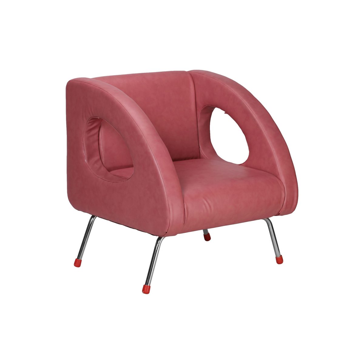 ML-746-THE ESQUINO SINGLE SEATER SOFA IN DARK PINK COLOR