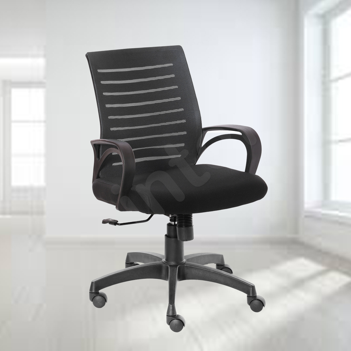 ML-916-BLK-Aooba Ergonomic Chair In Black Color