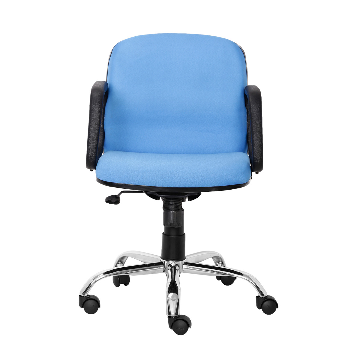 ML-1030-Padded Fabric Crepe Low Back Executive Chair In Light Blue Color - Image 3