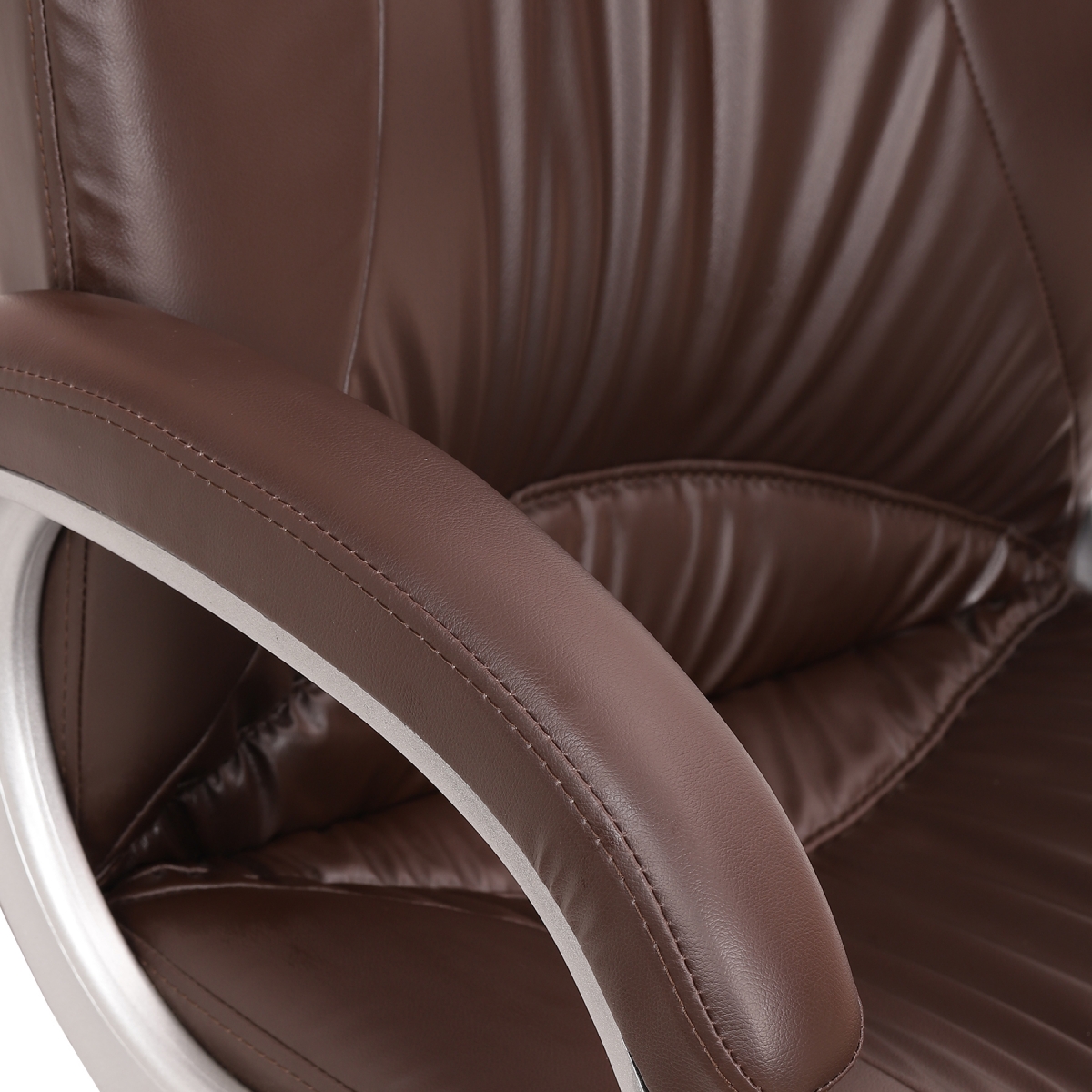 ML-1146-High Back Leather Executive Office Chair In Brown - Image 6