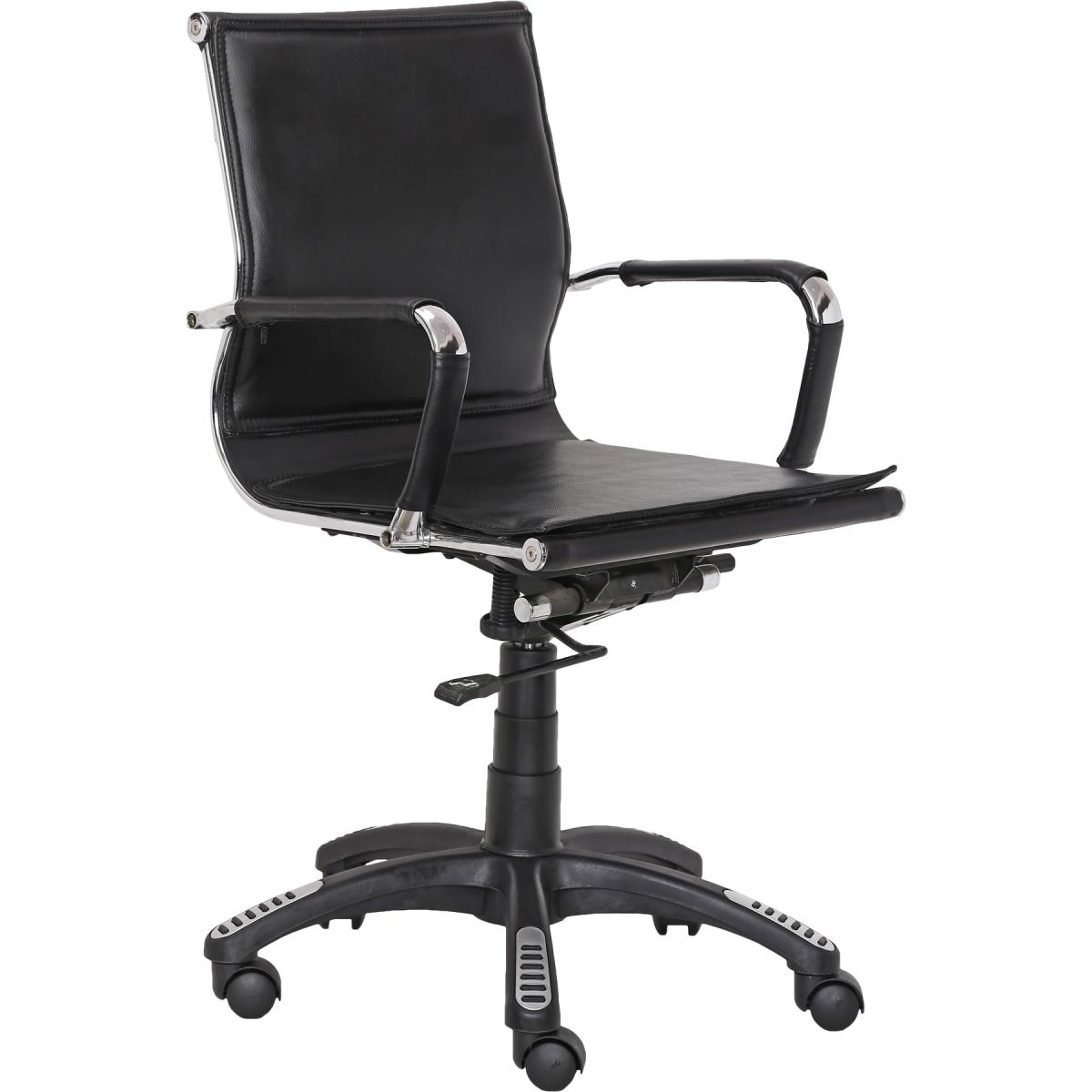 ML-1055 LEATHERETTE EXECUTIVE SLEEK DOUBLE CUSHIONED CHAIR IN BLACK COLOR - Image 5