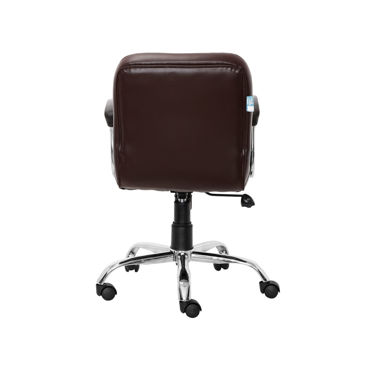 ML-1011-Leather Mid Back Workstation Chair In Brown Color - Image 4