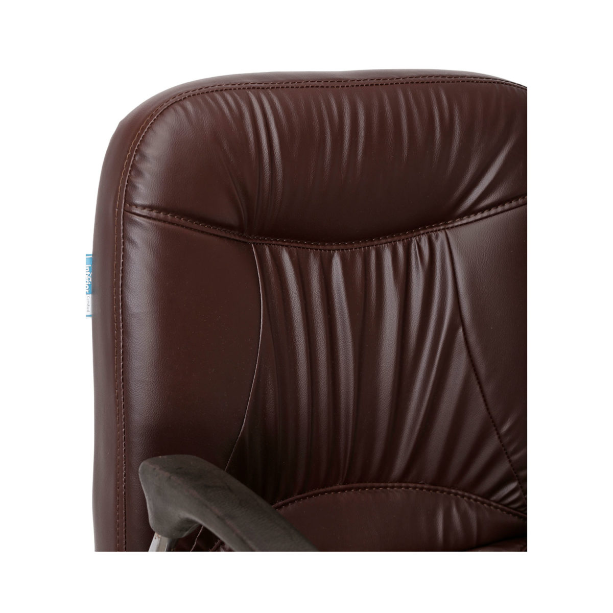 ML-1011-Leather Mid Back Workstation Chair In Brown Color - Image 5