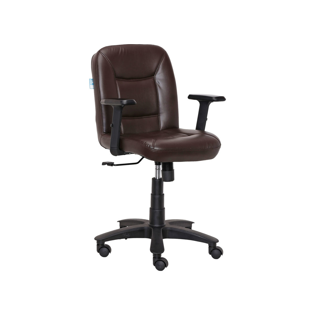 ML-1012-Low Back Office Chair In Dark Brown Color - Image 2