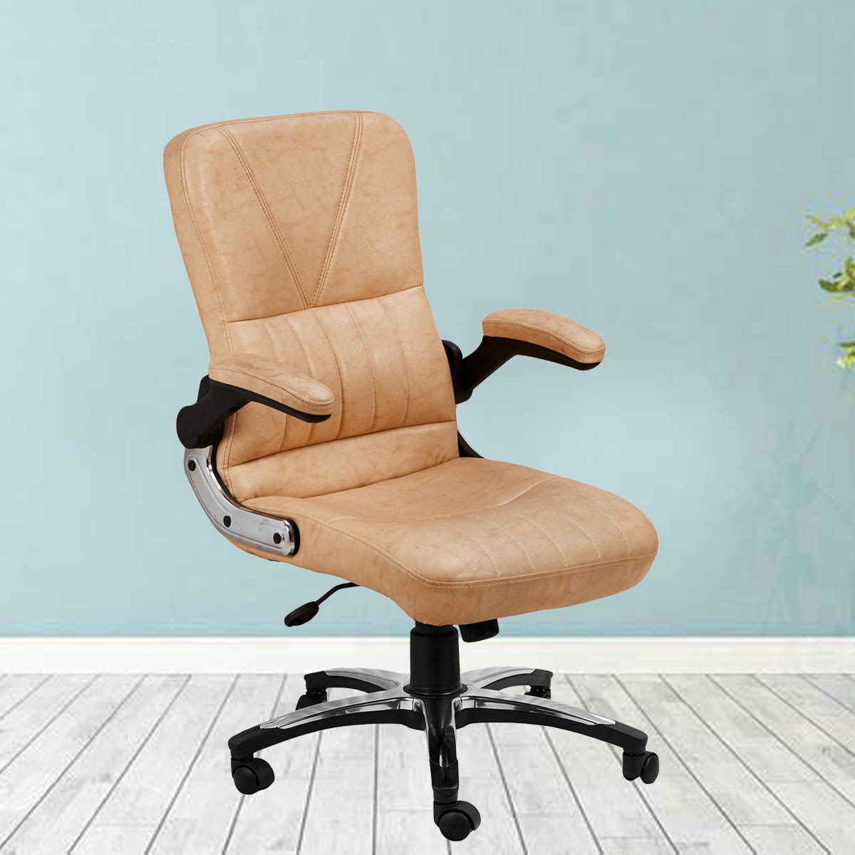 ML-1439-Synthetic Leatherette Revolving Executive Office Chair