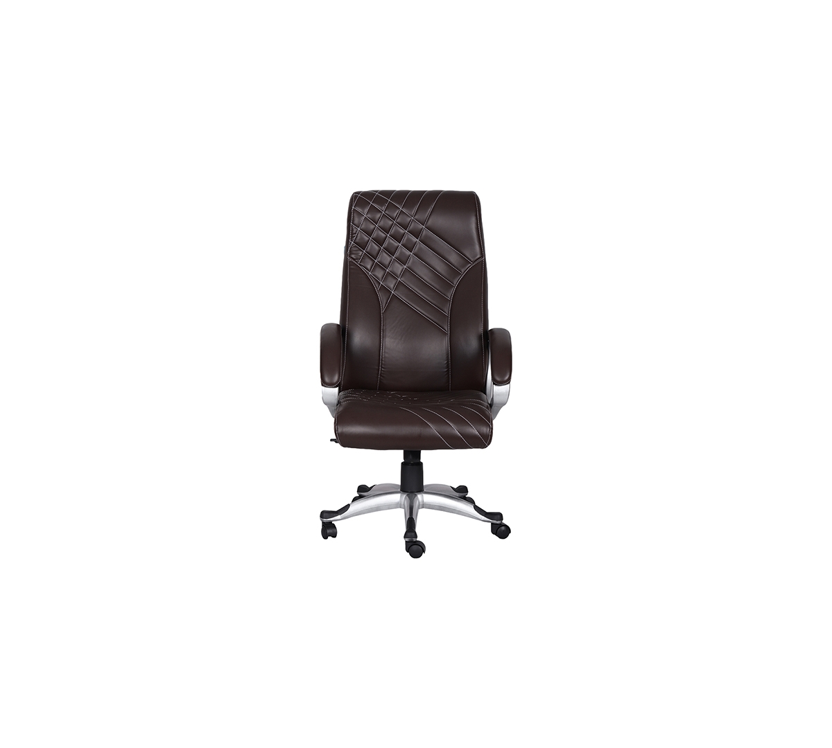 ML-1504-High Back Brown Leather Executive Revolving Chair - Image 2