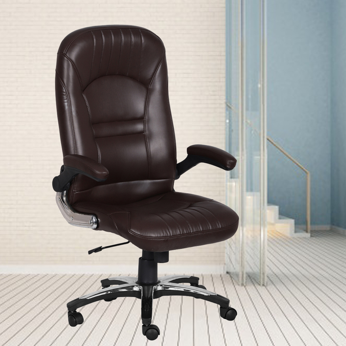 ML-1521-Leather High Back Senior Officer Chair