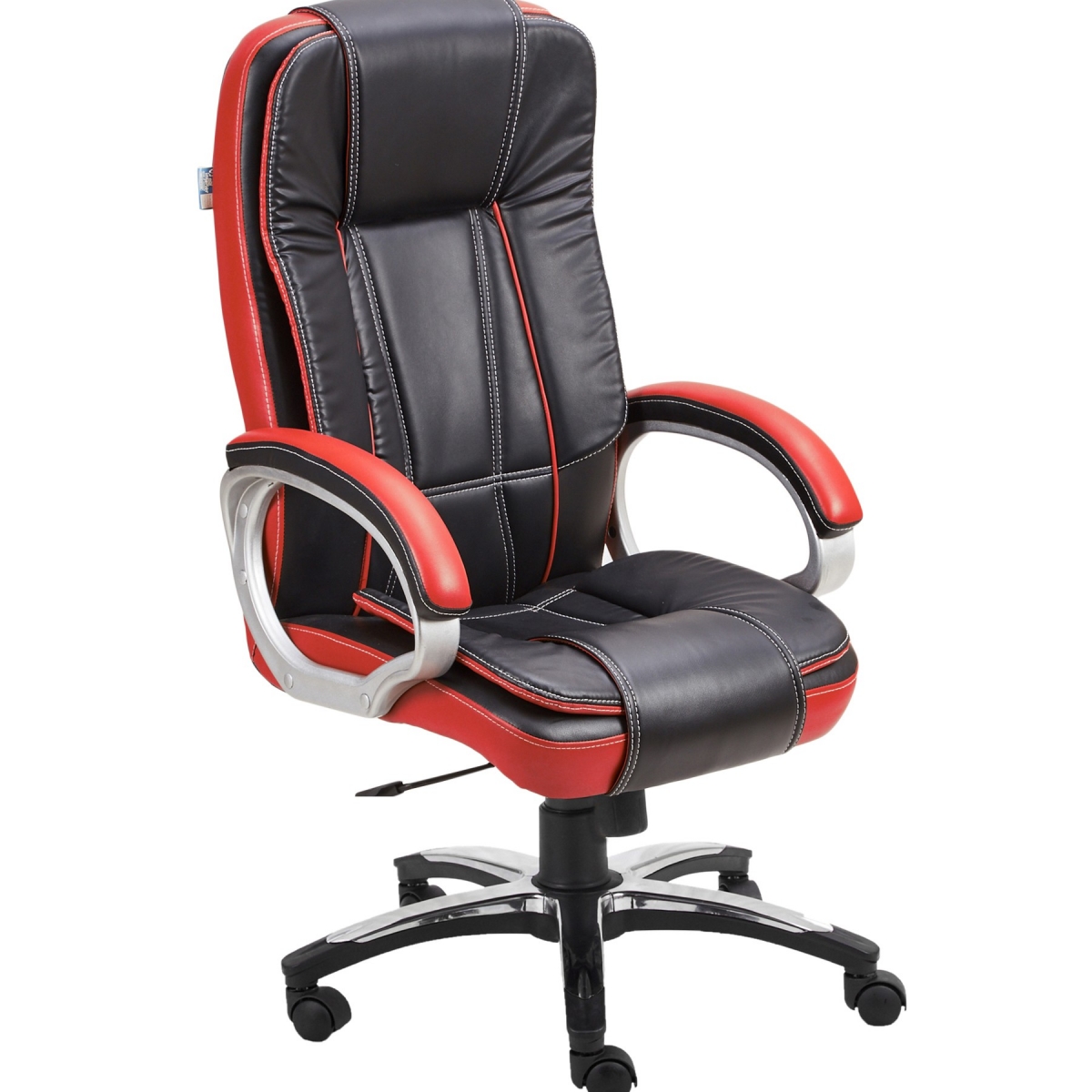 ML-1416-Leather Dual Color High Back Revolving Office Chair - Image 3