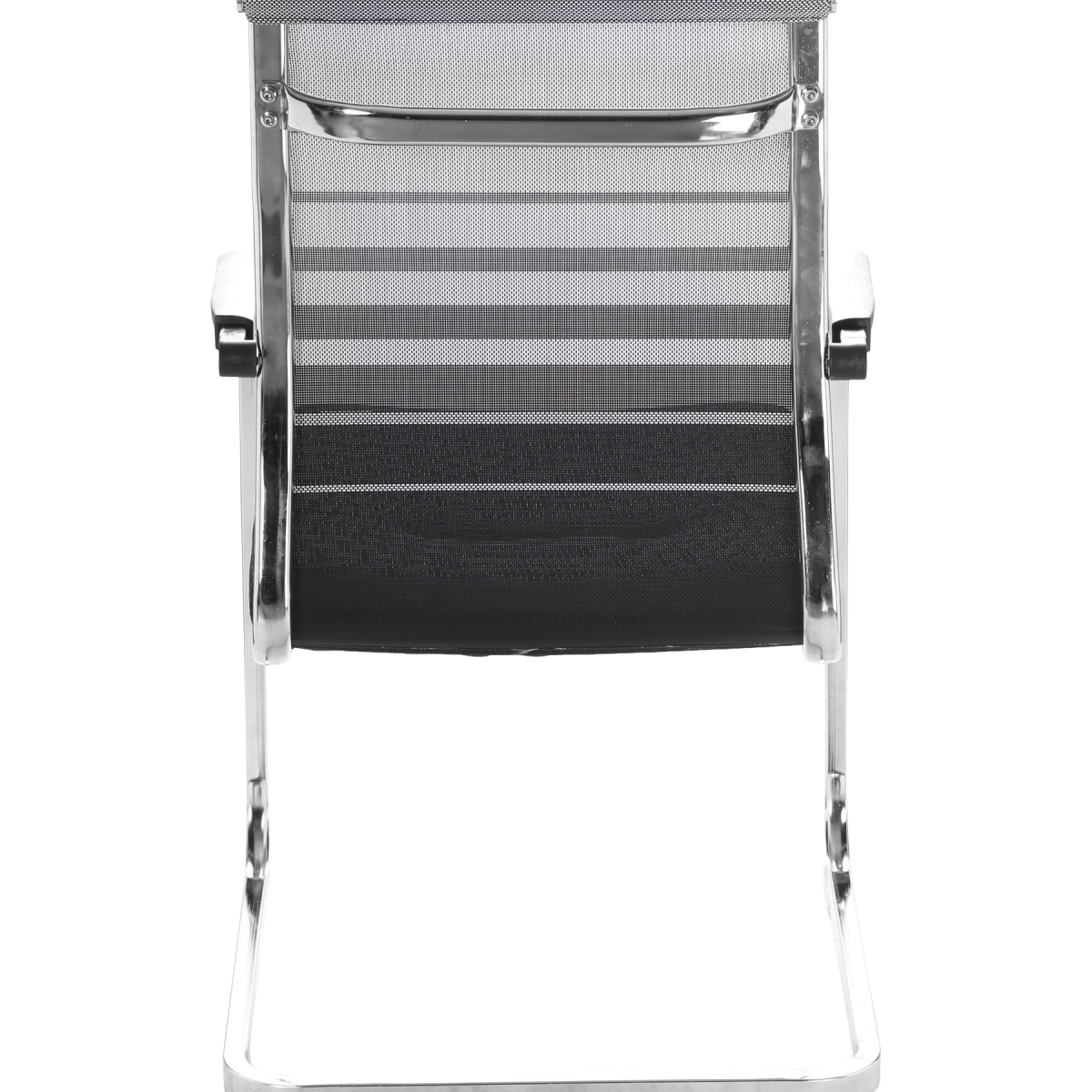 ML-755 GLASEAR MEDIUM BACK VISITOR CHAIR IN BLACK & WHITE NETTED COLOR - Image 3