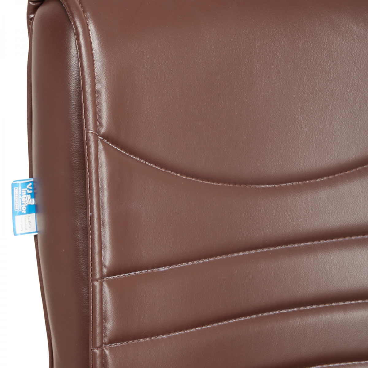 ML-1667 Fixed Simple MB Brown Leatherette Office Chair - Image 2