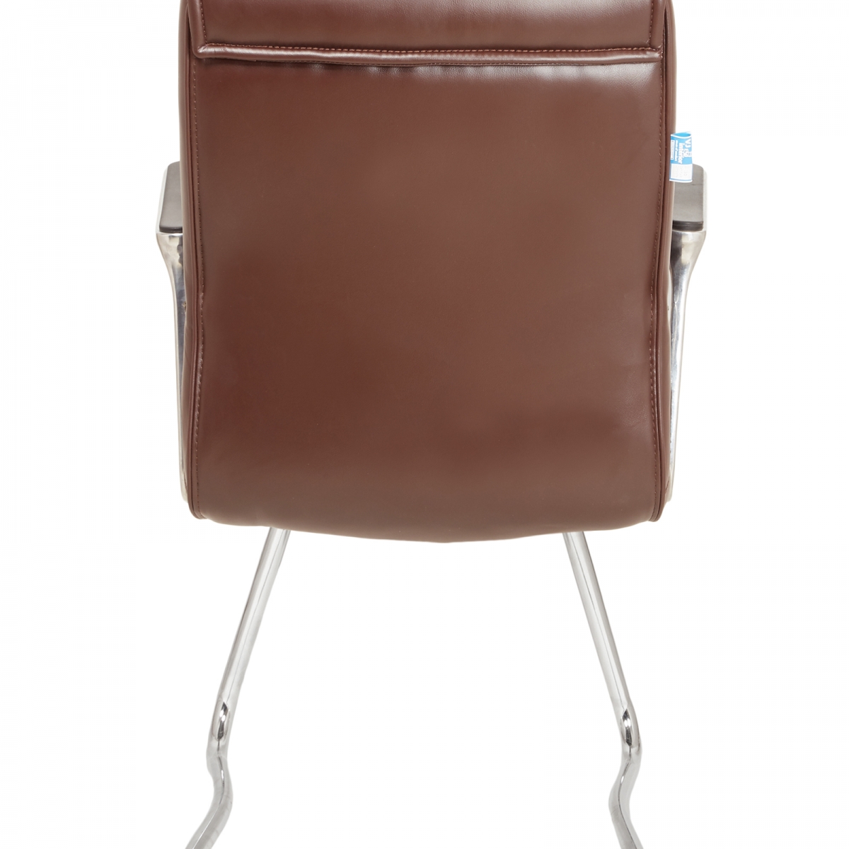 ML-1667 Fixed Simple MB Brown Leatherette Office Chair - Image 4